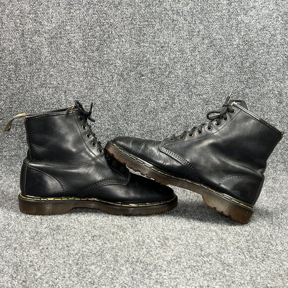 Dr. Martens 1460 Ben Boots Mens Sz 10 Black Smooth Leather Made In England Lace - Picture 9 of 16